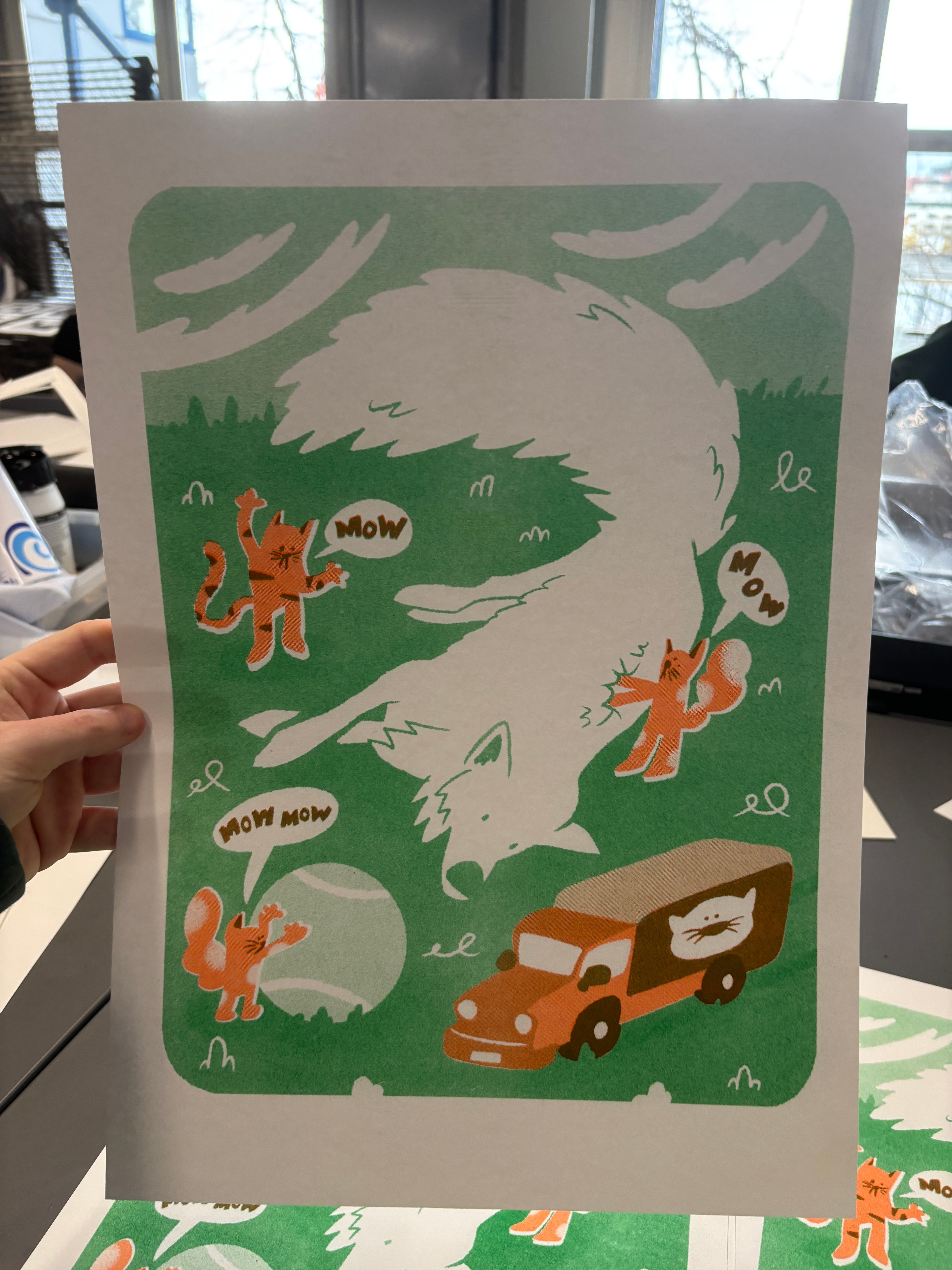 Cats Help a Dog Riso